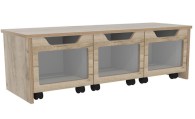 Opbergbank 3 rolbakken B120 Grey Craf Oak Tangara Groothandel